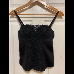 Black lace tank top